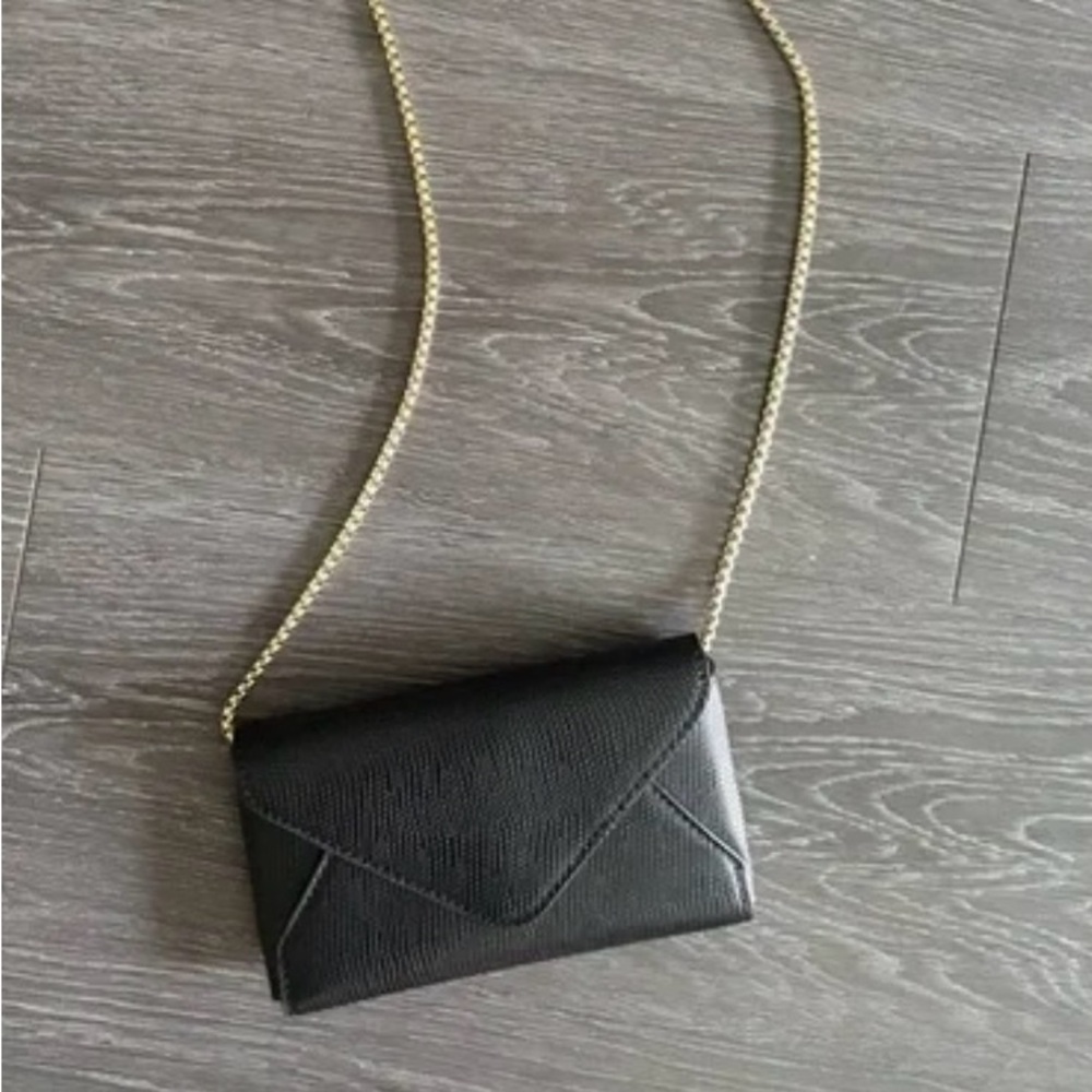 Zara Black Crossbody Bag with Gold Chain